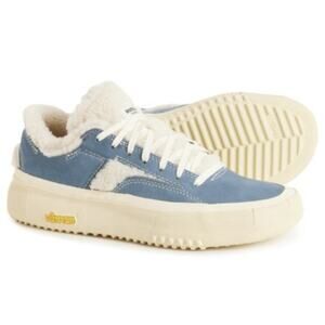 BRANDBLACK Bravo Faux Shearling Sneakers Light Blue Shearling Womens 9 Shoes